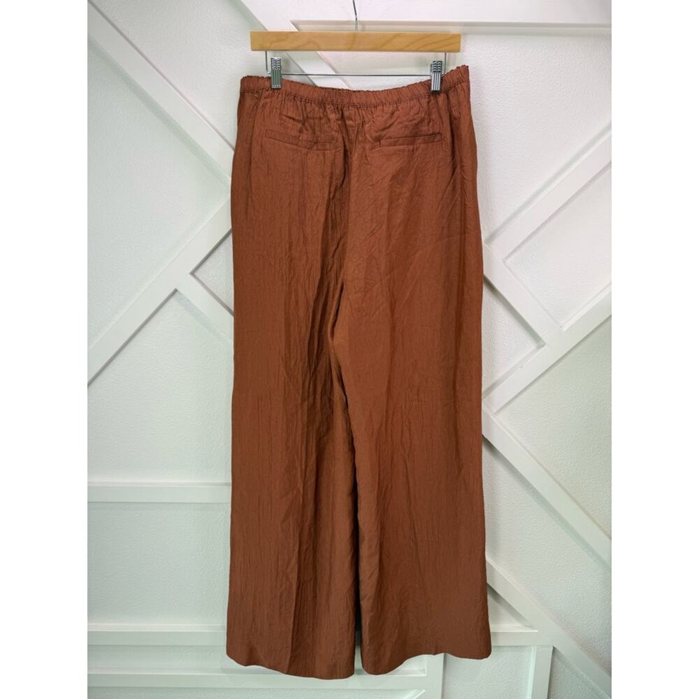 NWT J. Crew Stratus Pant In Textured Satin Toasted Paprika Brown Sz Medium Tall - Picture 6 of 13